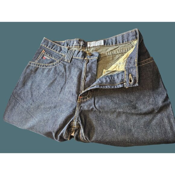 LAPCO FR Modern Design Topstitching Straight Leg Dark Wash Work Jeans Men 34x30 - Picture 5 of 9